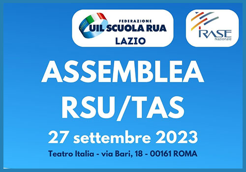 Al momento stai visualizzando ASSEMBLEA RSU/TAS – 27 Settembre 2023